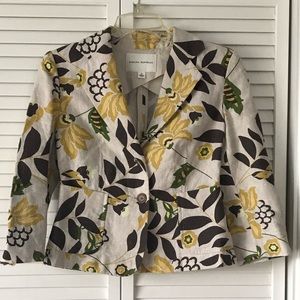FLORAL LINEN BLAZER